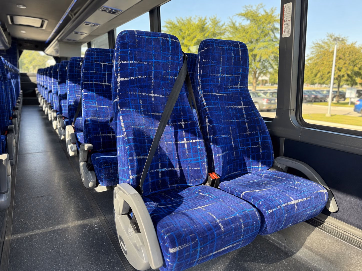 north charleston charter bus rental interior